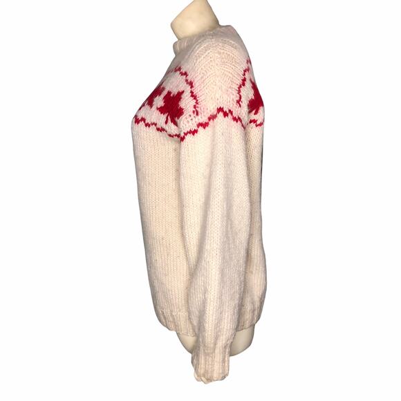 Handknit Canada Maple Leaf Sweater - Picture 2 of 4